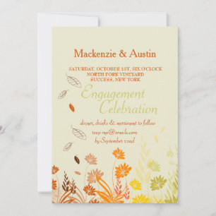 Invitation Feuilles d'Automne qui Tombent