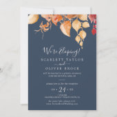 Invitation Feuilles d'automne | Réception de mariage intime b (Devant)