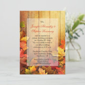 Invitation Feuilles d'automne RSVP À L'AVANT (Debout devant)