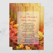 Invitation Feuilles d'automne RSVP À L'AVANT (Devant / Derrière)