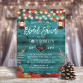 Invitation Feuilles d'automne rustique Lanterne Fête des mari