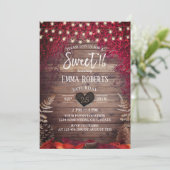 Invitation Feuilles d'automne rustique Luminaires à cordes Gr (Debout devant)