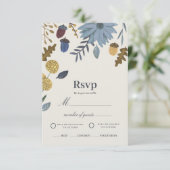 Invitation Feuilles d'automne rustique mariage de automne rsv (Debout devant)