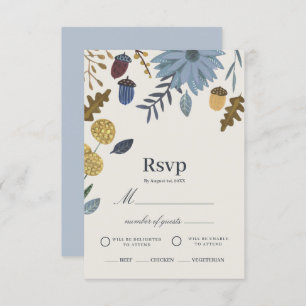 Invitation Feuilles d'automne rustique mariage de automne rsv