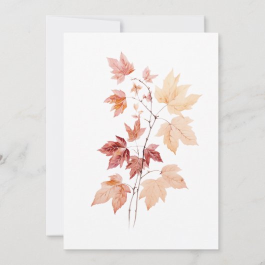 Invitation Feuilles d'automne rustiques Burgundy & Rust (Dos)