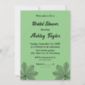 Invitation Feuilles d'automne simples Sage Boho Fête des mari (Devant)