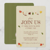 Invitation Feuilles d'automne sur la ligne de vêtements (Devant / Derrière)