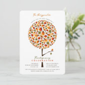 Invitation Feuilles d'automne Whimsssu Pop Tree Thanksgiving  (Debout devant)
