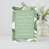 Invitation Feuilles de banane tropicale. Fiançailles naturel (Debout devant)