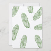 Invitation Feuilles de bananes tropicales (Dos)