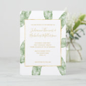 Invitation Feuilles de bananes tropicales (Debout devant)