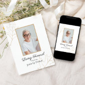 Invitation Feuilles de chêne d'automne Vivant funérailles