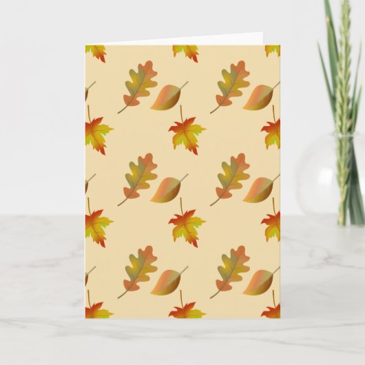 Invitation Feuilles de chêne feuille d'érable d'automne  (Devant)
