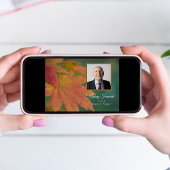 Invitation Feuilles de couleur automne Vivant Fête funéraire