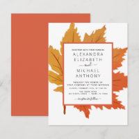 Feuilles de érable d'automne aquarelle orange marr