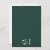 Invitation Feuilles de eucalyptus élégantes pour mariage rust (Dos)