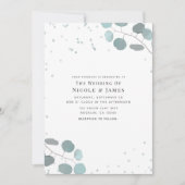 Invitation Feuilles de eucalyptus vert Mariage rustique (Devant)