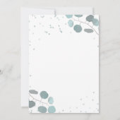 Invitation Feuilles de eucalyptus vert Mariage rustique (Dos)