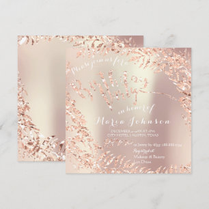 Invitation Feuilles de fête d'anniversaire Parties scintillan