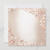 Invitation Feuilles de fête d'anniversaire Wreath ivoire rose (Dos)