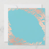 Invitation Feuilles de fête d'anniversaire Wreath Ocean Rose (Dos)