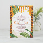 Invitation Feuilles de fleurs Marigold Lord Ganesh Mariage in (Debout devant)