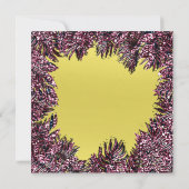 Invitation Feuilles de fougères encadrées Métallurgique Bourg (Dos)