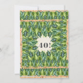 Invitation Feuilles de Jungle Tropicale et Bambou Botanique A (Dos)