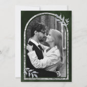 Invitation Feuilles de la couronne d'argent Laurel Mariage ve (Dos)