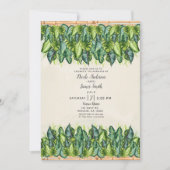 Invitation Feuilles de la jungle tropicale et Mariage botaniq (Devant)