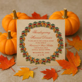 Invitation Feuilles de la récolte d'automne Thanksgiving Invi