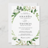 Invitation Feuilles de la verdure  de la verdure Mariage de l (Devant)