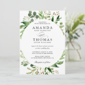 Invitation Feuilles de la verdure  de la verdure Mariage de l (Debout devant)