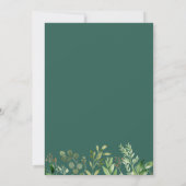 Invitation Feuilles de la verdure  de la verdure Mariage de l (Dos)