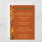 Invitation Feuilles de l'acajou Thanksgiving Friends (Devant)