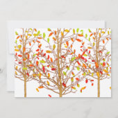 Invitation Feuilles de l'arbre d'automne de la couleur d'eau  (Dos)