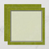 Invitation Feuilles de l'arbre vert du printemps (Devant / Derrière)