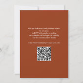 Invitation feuilles de l'érable orange brûlé réunion de la fa (Dos)