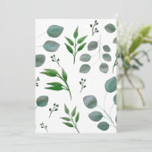 Invitation Feuilles de l'eucalyptus (Debout devant)