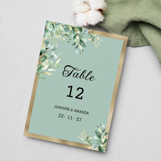 Invitation Feuilles de l'eucalyptus à la menthe rustique