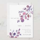 Invitation Feuilles de l'Eucalyptus Aquarelle Enregistrer la (Devant)