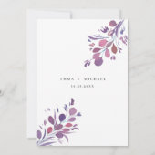 Invitation Feuilles de l'Eucalyptus Aquarelle Enregistrer la  (Dos)