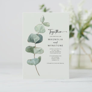 Invitation Feuilles de l'eucalyptus Ensemble Mariage modern