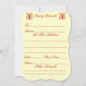 Invitation feuilles de lierre avec robin de noël (Dos)