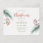 Invitation Feuilles de noël (Devant)