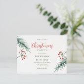 Invitation Feuilles de noël (Debout devant)