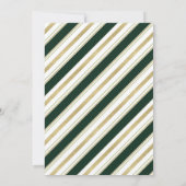 Invitation Feuilles de palmier tropical blanc vert et or mari (Dos)