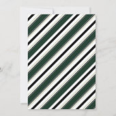 Invitation Feuilles de palmier tropicales blanc vert noir mar (Dos)