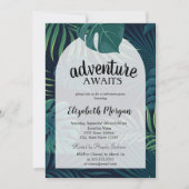 Invitation Feuilles de Palmier Tropicales Retraite (Devant)