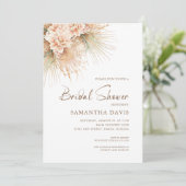 Invitation Feuilles de palmiers séchés Boho Pêchent Fête des  (Debout devant)